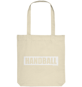  N.O.S.W. BLOCK Teamsport Tote-Bag "HANDBALL" Organic Baumwolltasche natural