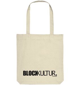 N.O.S.W. BLOCK Fanblock Tote-Bag "BLOCK KULTUR." Organic Baumwolltasche natural