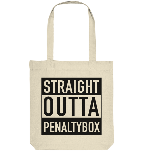 N.O.S.W. BLOCK Fanblock Organic Tote-Bag "STRAIGHT OUTTA PENALTY BOX" Baumwolltasche natural