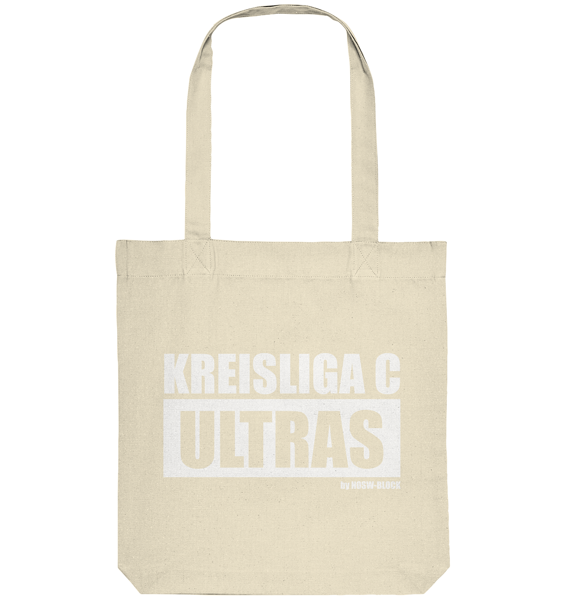 N.O.S.W. BLOCK Fanblock Ultras Tote-Bag "KREISLIGA C ULTRAS" Organic Baumwolltasche naturel