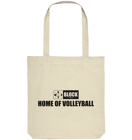 N.O.S.W. BLOCK Tote-Bag "HOME OF VOLLEYBALL" Organic Baumwolltasche natural