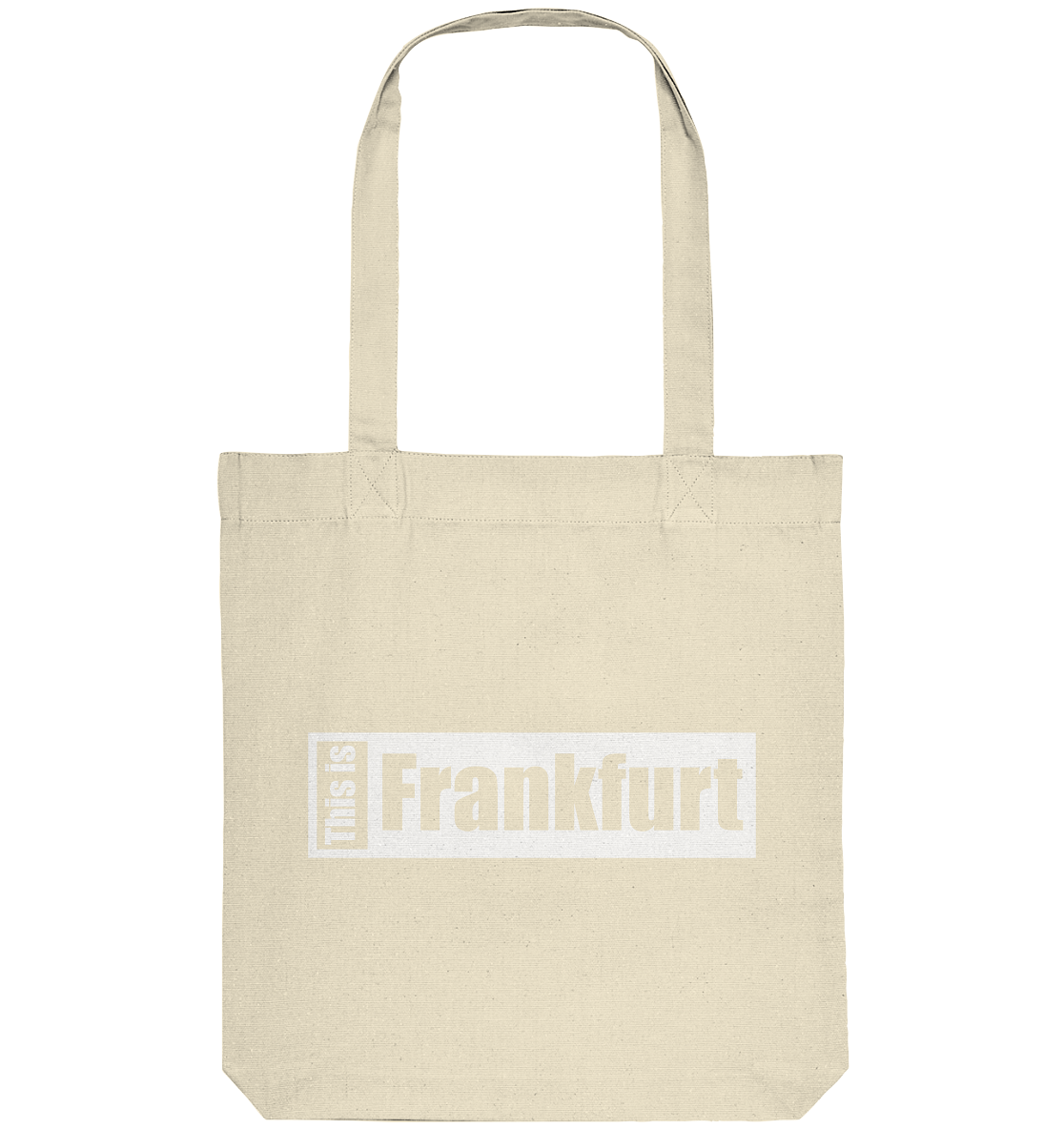 N.O.S.W. BLOCK Fanblock City Tote-Bag "THIS IS FRANKFURT" Organic Baumwolltasche natural 