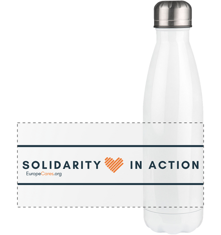 Europe Cares "SOLIDARITY IN ACTION" Panorama Thermoflasche 500ml 